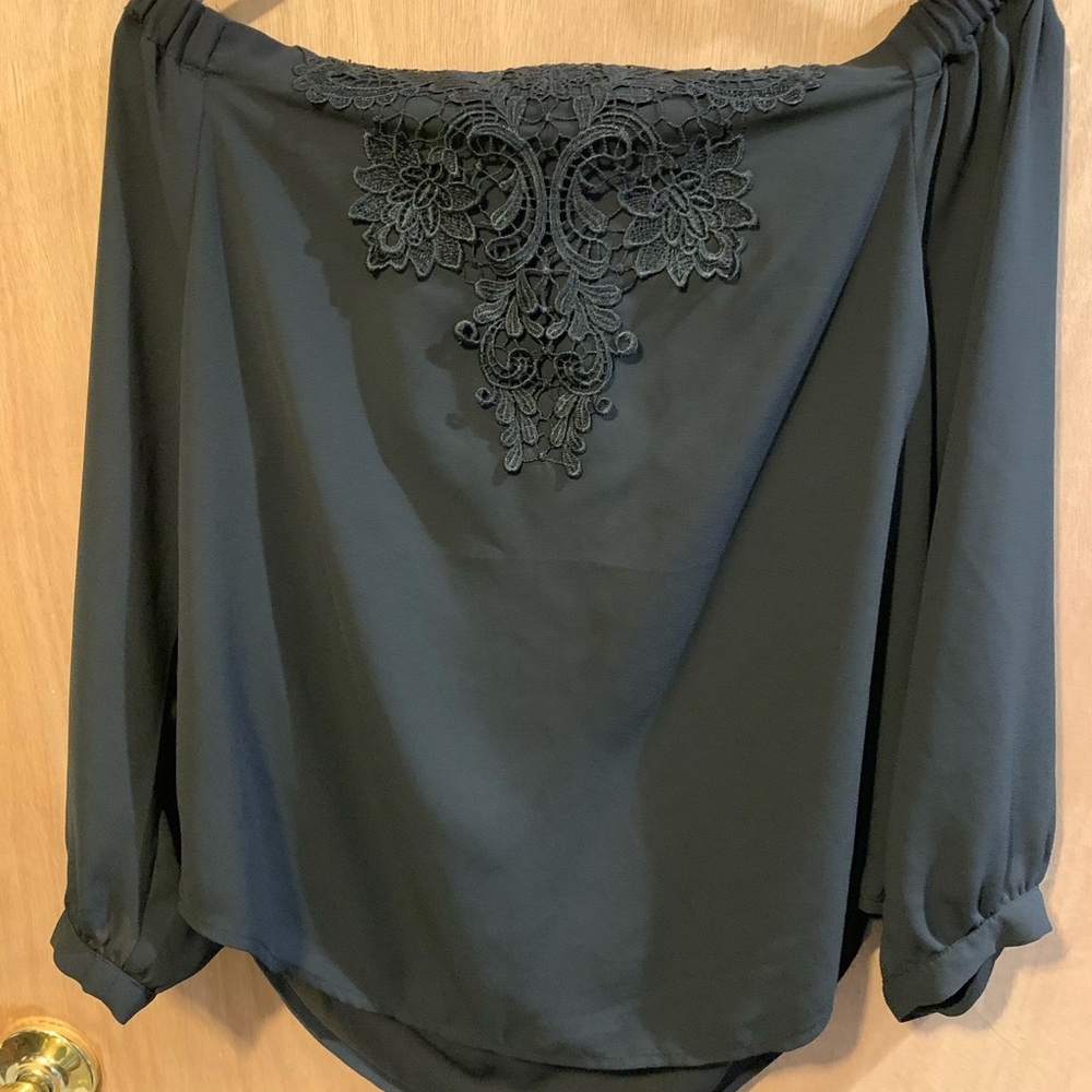 Express Off the Shoulder Lace Top